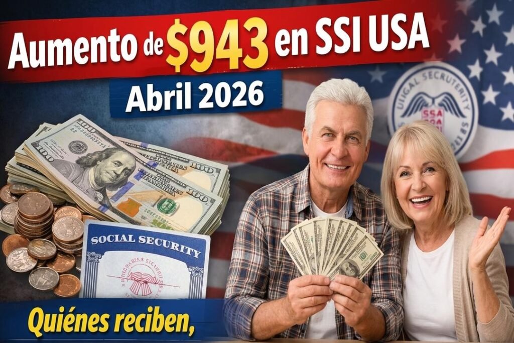 Aumento de $943 en SSI USA abril 2026